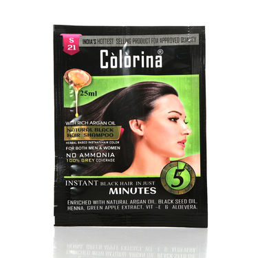 Colorina 5 Minutes Instant Hair Colour Shampoo With Comb Hair Serum